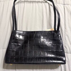 Monsac Indigo Croc-Embossed Vintage Bag